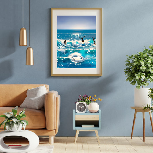 Joy Riders - Ocean Wave Dance. Canvas